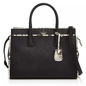 Kate Spade-Cameron Street " Candace " Snakeskin-Embossed Satchel 🖤♠️